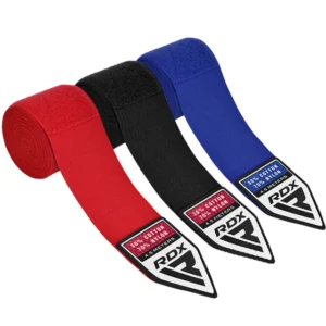 Handwraps combine RED, BLACK, BLUE